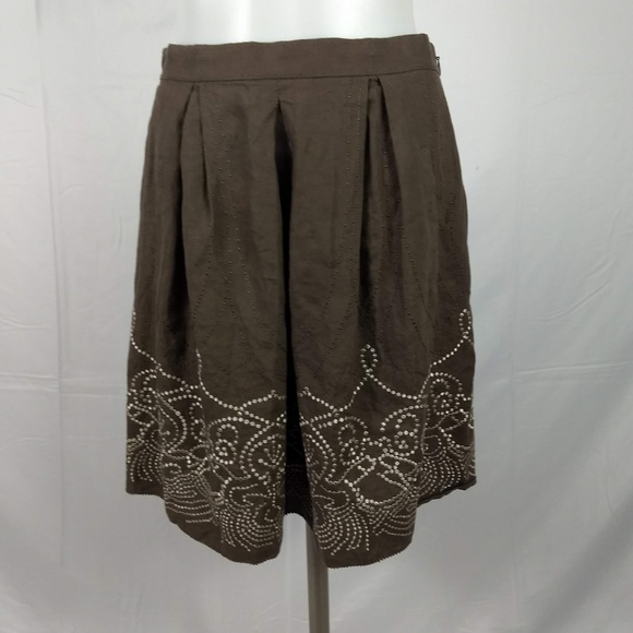 Elie Tahari Dresses & Skirts - Elie Tahari Size 2 Brown Linen Skirt